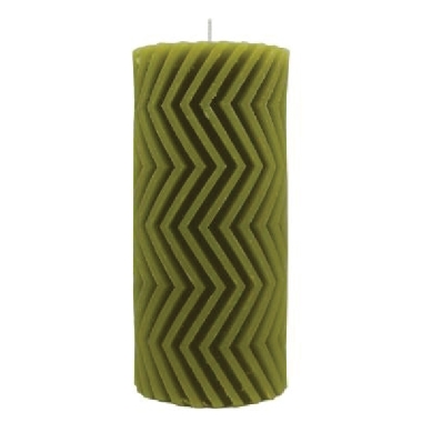 Cilindra formas svece Deko zaļa, Diana sveces, 6,5x14,5 cm
