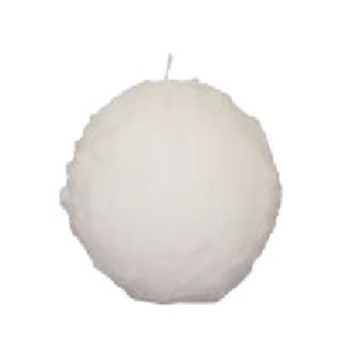 Lodes formas stearīna svece balta "Sniegs", Diana sveces, 8 cm