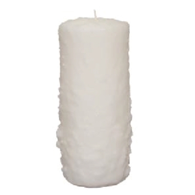 Cilindra formas svece stearīna balta "Sniegs", Diana sveces, 7x18 cm