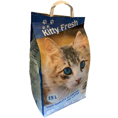 Smiltis kaķu tualetei bez aromāta Kitty Fresh, 15 L