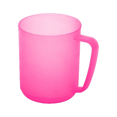 Plastmasas krūze ar rokturi HAWAII rozā Plast Team, 350 ml