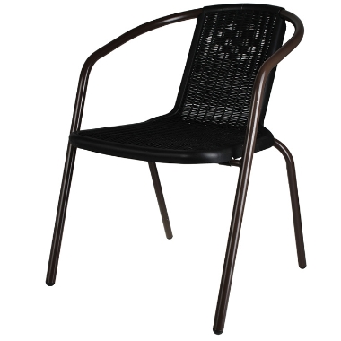 Dārza krēsls pīts, melns, 1 gab.