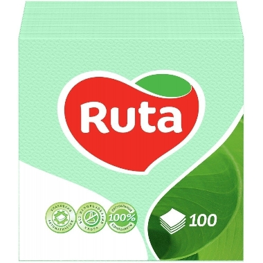 Servēšanas salvetes zaļas Ruta, 100 gab.