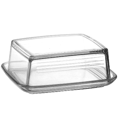 Stikla sviesta trauks, 14,5x12x5,6 cm