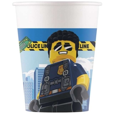 Papīra glāzes Lego City 200 ml, 8 gab.
