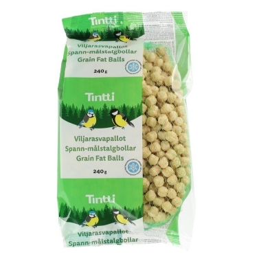 Putnu barība graudu/tauku bumbiņas Tintti, 240 g