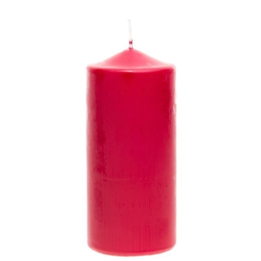 Cilindra formas svece sarkana, Polar, 7x15 cm