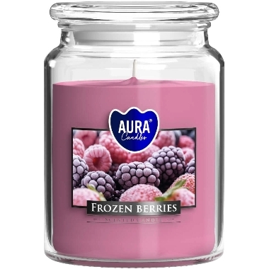 Aromātiska svece stikla burkā Frozen Berries, Aura