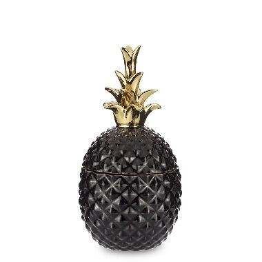 Dekoratīvs trauks melna ananāsa formā Art-Pol, 19x10x10 cm