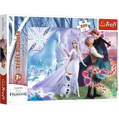 Puzle Frozen II Maģiskā māsu pasaule, Trefl, 200 gab.