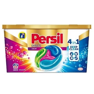 Veļas mazgāšanas kapsulas Deep Clean Discs Color Persil, 22 gab.