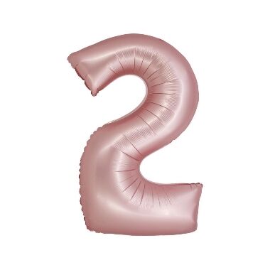 Folija balons matēts rozā "2", Godan