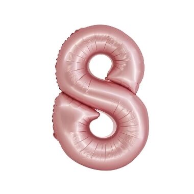Folija balons matēts rozā "8", Godan