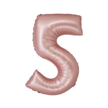 Folija balons matēts rozā "5", Godan