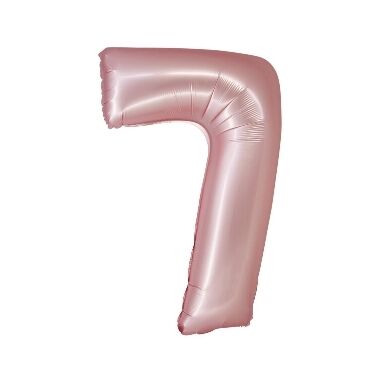 Folija balons matēts rozā "7", Godan