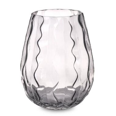 Dekoratīva stikla vāze viļņaina Art-Pol, 19x12 cm