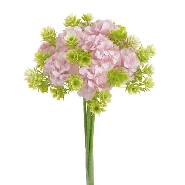 Mākslīgo ziedu pušķis mazs, rozā, 22 cm