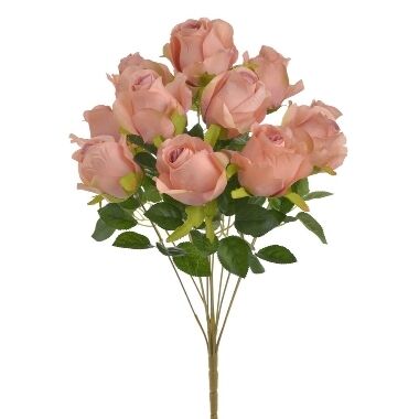 Mākslīgo rožu pušķis tumši rozā, 50 cm