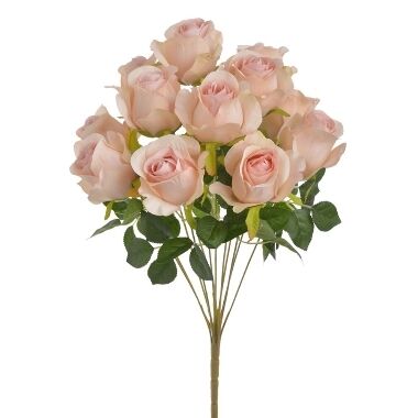 Mākslīgo rožu pušķis rozā, 50 cm