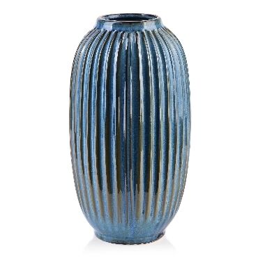 Dekoratīvā keramikas vāze zila, 30 cm