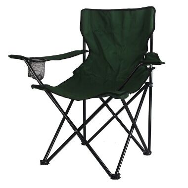 Kempinga krēsls zaļš, 52x52x82 cm