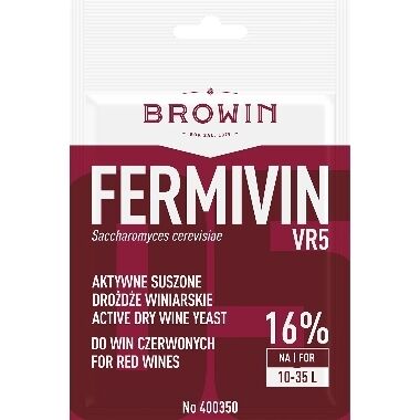 Sausais vīna raugs Fermivin VR5 sarkanvīniem Browin, 7 g