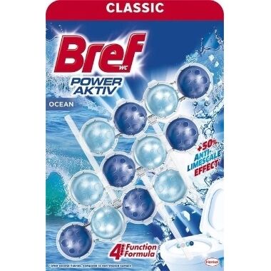 Tualetes bloks Power Active Bref Ocean, 3x50 g