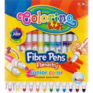 Flomāsteri Fiber Pens Colorino, 12 gab.