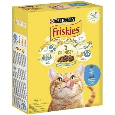 Sausā kaķu barība ar lasi Friskies, 1 kg