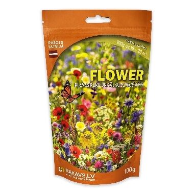 Pļavas puķu un zālaugu maisījums Flower, 100 g