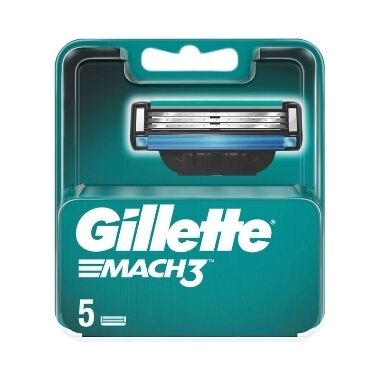 Skuvekļa kasetes Gillette Mach 3, 5 gab.