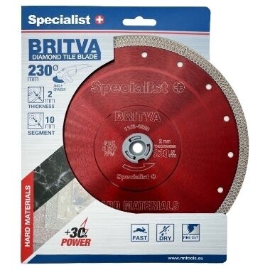 Dimanta disks Britva 230x2x22 mm, Specialist+