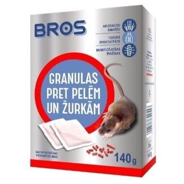 Graudi pret pelēm un žurkām Bros, 140 g