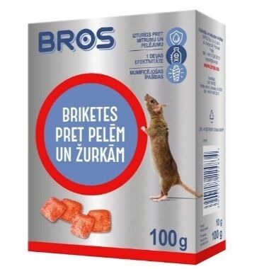 Briketes pret pelēm un žurkām Bros, 100 g