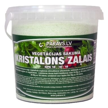 Kristalons zaļais 18-18-18, 1 kg