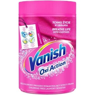 Pulverveida traipu tīrīšanas līdzeklis audumiem Vanish Gold Oxi Action, 625 g