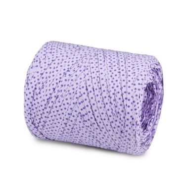 Rafija violeta ar punktiņiem, 1cm x 200 m