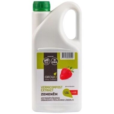 Organiskais mēslojums zemenēm Growo, 1,5 L