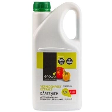 Vermikomposta ekstrakts dārzeņiem Growo, 1,5 L