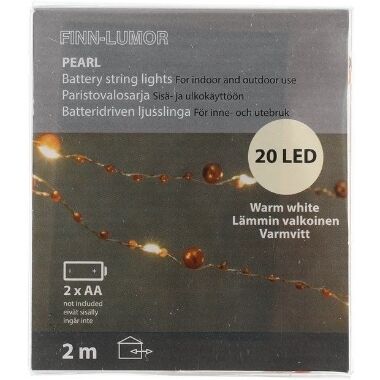 Lokana vara pērlīšu lampiņu virtene Finnlumor, 20 LED