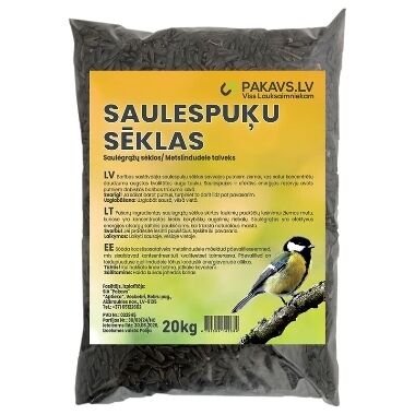 Saulespuķu sēkliņas melnas, 20 kg