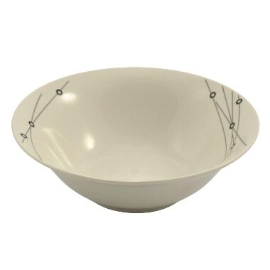 Keramikas bļoda ar melnbaltām līnijām, 18 cm