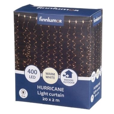 Lampiņu aizkari Hurricane, 400 LED, Finnlumor