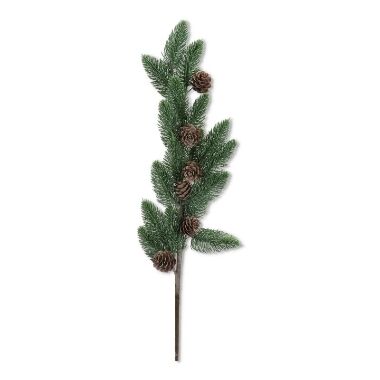 Mākslīgs egles zars ar čiekuriem 63 cm, 1 gab.
