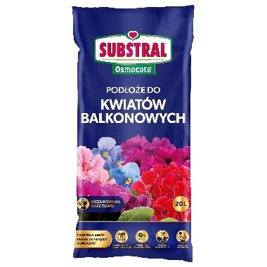 Substrāts balkona augiem + Osmocote mēslojums Substral, 20 L