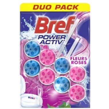 Tualetes bloki Power Aktiv Pink Flowers Bref, 2x50 g