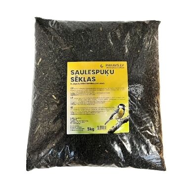 Saulespuķu sēkliņas melnas maisā, 5 kg