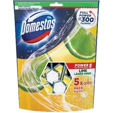 Tualetes bloki Power5 Lime Domestos, 5x55 g