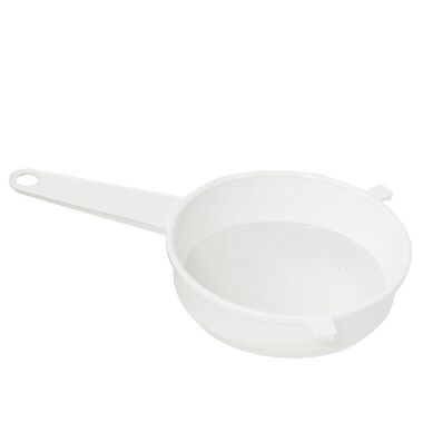 Plastmasas caurduris balts, 16 cm