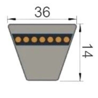 Variatorsiksna H36 1140 Lp